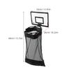 Cesto de Ropa con Aro de Baloncesto Cremallera Ahorro de Espacio Colgante Organizador de Malla Para Dormitorios Baños Habitaciones Oficina Organizador de Pared
