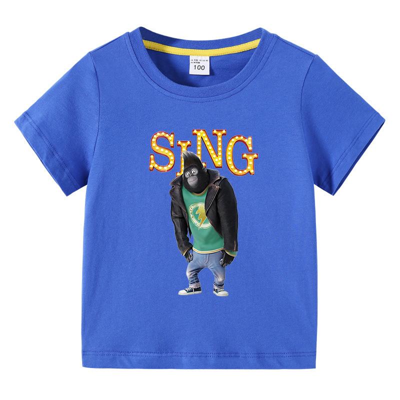Kinderkleidung Kurzarm-T-Shirts Sing Film Grafik Kinder Sommer Lässig Niedlich Baumwolle T-Shirt
