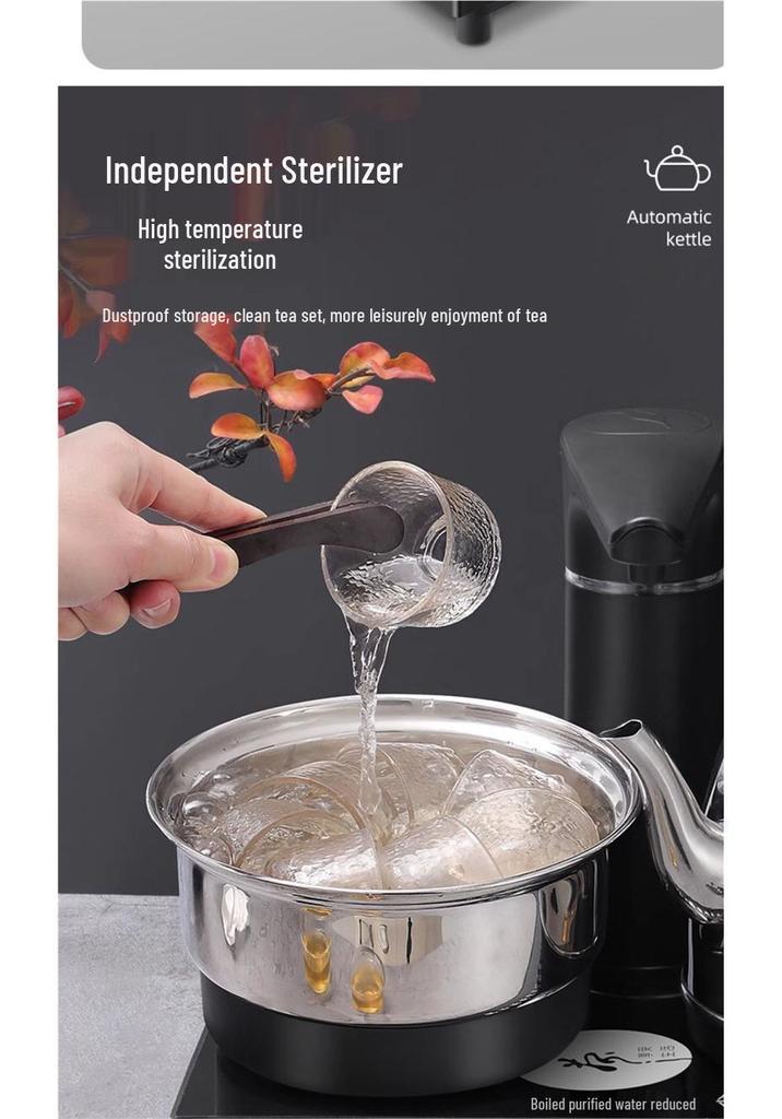 Jinge Shi Stainless Steel Automatic Water Kettle with Electromagnetic Tea Stove and Smart Tea Brewing Table