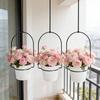 Innen-Hängepflanzer-Set Wandmontage-Pflanzenhaken-Set Hängender Blumentopf mit Metall