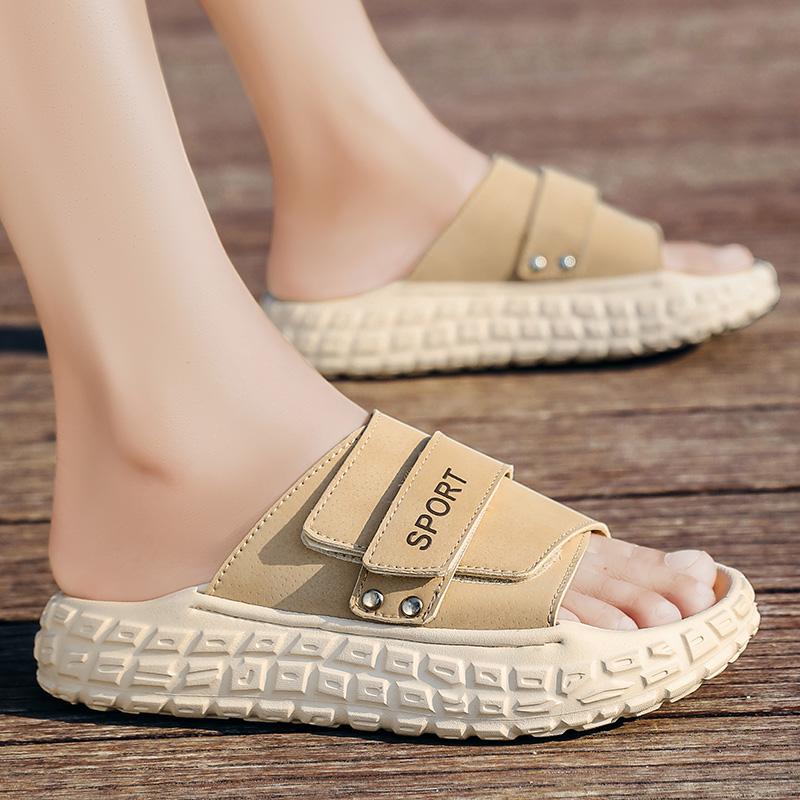 Trendige Khaki Herren Sport-Slipper Herren Designer Sandalen Rutschfeste Plateau Pantoletten Für Herren Sommer Freizeit-Slipper pantuflas hombre
