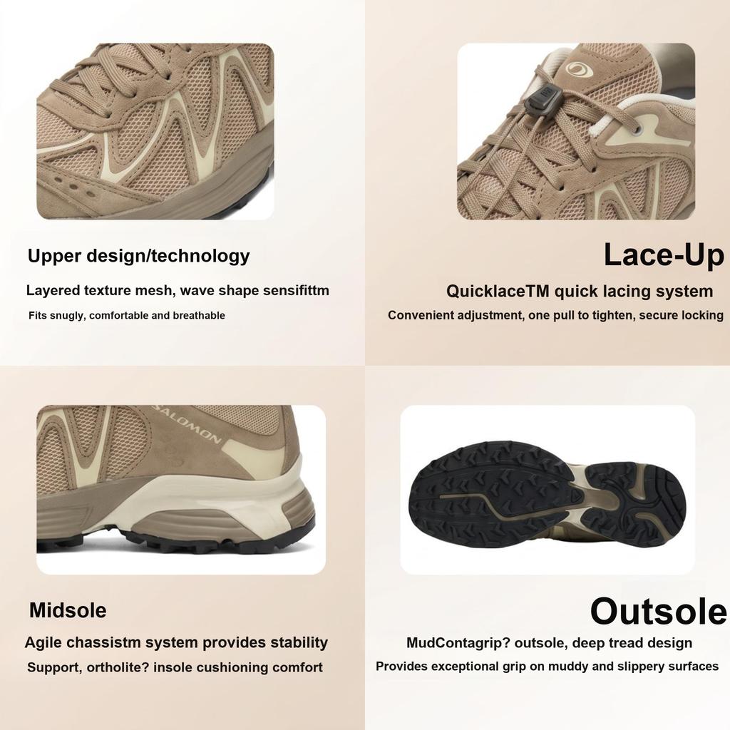 SALOMON Xt-Whisper Wildleder Bequeme Unterstützung Leicht Warm Niedriger Schaft Freizeit Laufschuhe Unisex Sneaker Braun L47995900