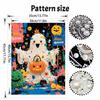 Halloween Pearl Painting Set Cute Ghost Pumpkin 5D DIY Pearl Art Home Bedroom Wall Decor Craft Handmade Gift Art Supplies Hobby Kit