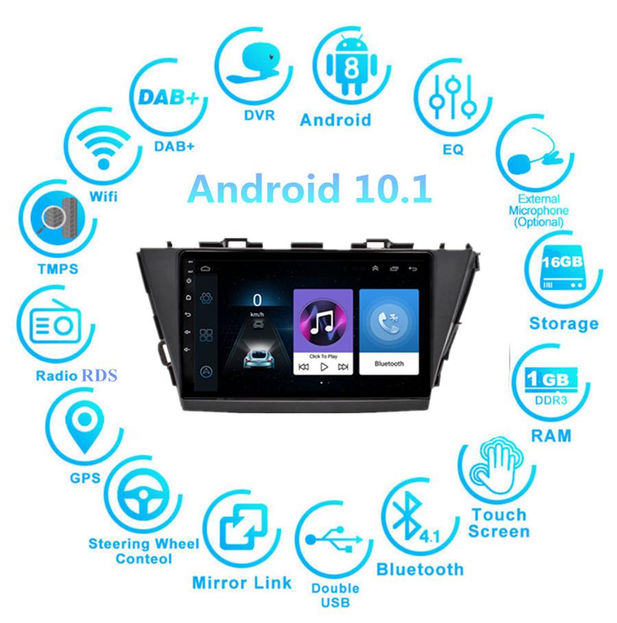 9" Car Stereo Radio GPS Navigation WiFi For 12-16 Toyota Prius V Plus Alpha LHD