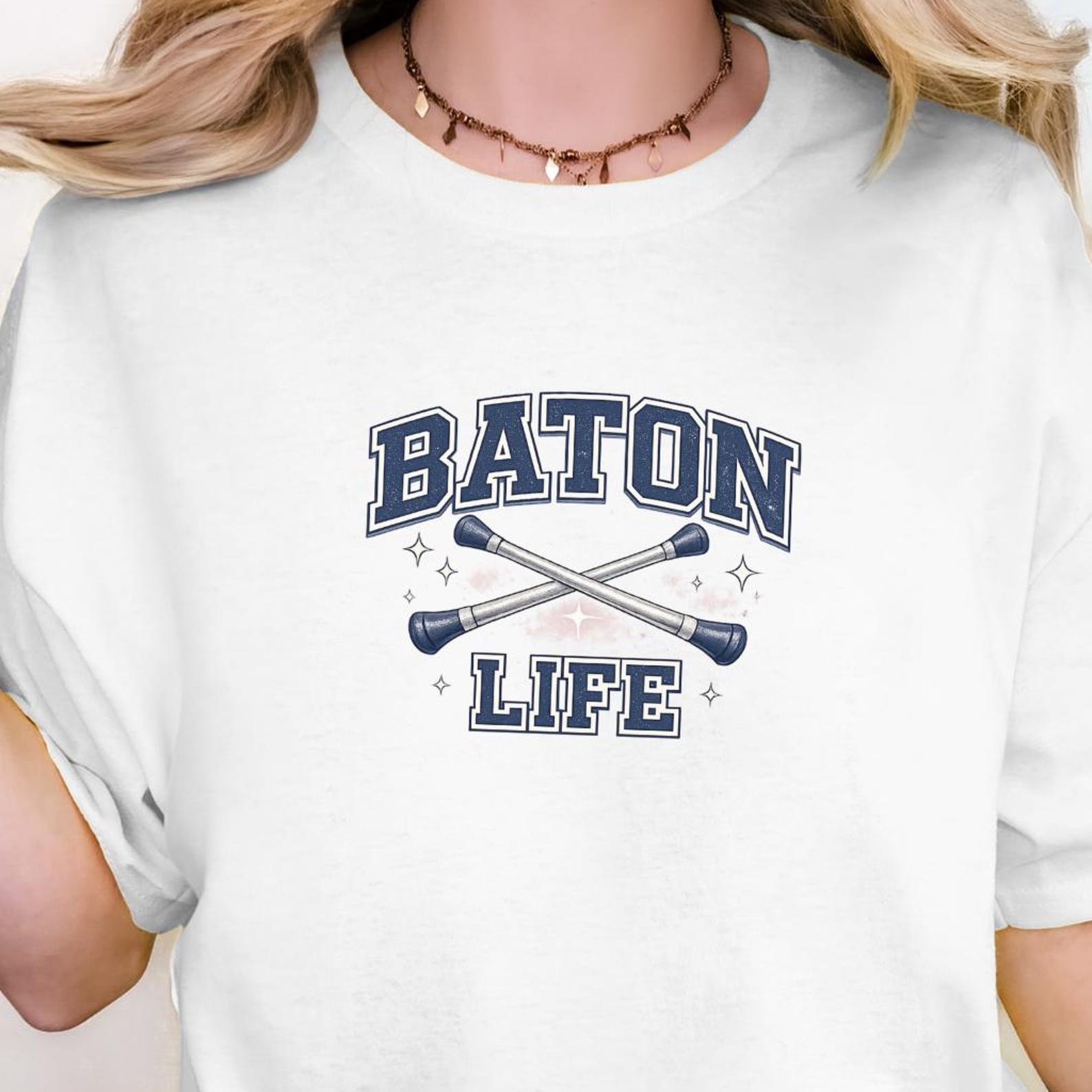 Baton Life Shirt, Baton Twirling Tee, Majorette Shirt, Twirl Team Apparel, Competitive Twirler Shirt XL