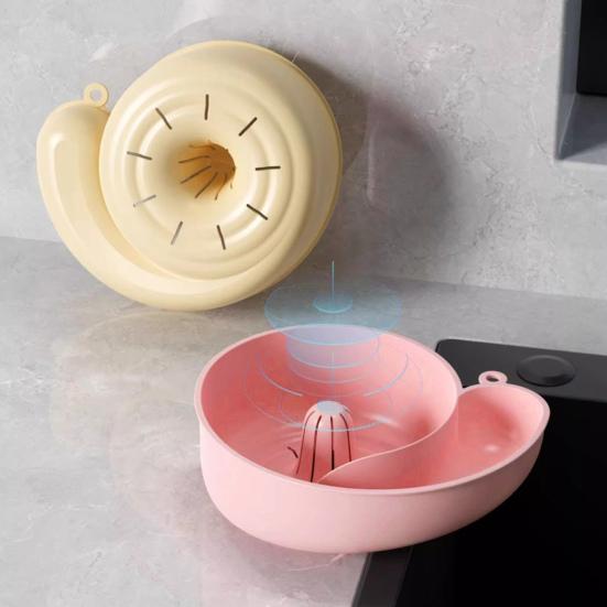 Snail Shape Drain Basket Automatic Cleaning Basket Fruit Plate Filter Multifunctional Kitchen Tool for Washing Berries Grapes Cherry Tomatoes
