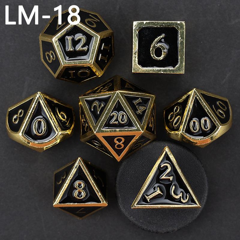 7 Pieces Metal Dices Set DND Polyhedral Solid D&D Dice Set, Used for Role-Playing Games Dungeon and Dragon Dice Games
