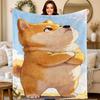 Cartoon Image of a Standing Dog Flannel Printed Blanket Suitable for All Seasons Suitable for Living Room Office Sofa and Travel
