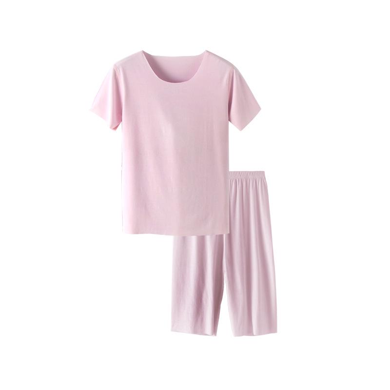 Kids' Summer Modal Pajama Set - Short Sleeve for Boys & Girls, Breathable Air Conditioning Wear.