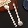 Cuillère à long manche pour le camping Acier inoxydable léger Résistance à la corrosion Spork/cuillère Portable Pique-nique Camping Vaisselle pour le dîner