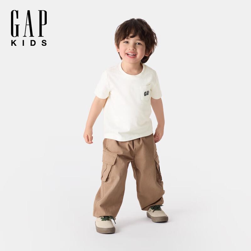 Gap Toddler Embroidered Logo Pocket Cotton Short Sleeve T-Shirt
