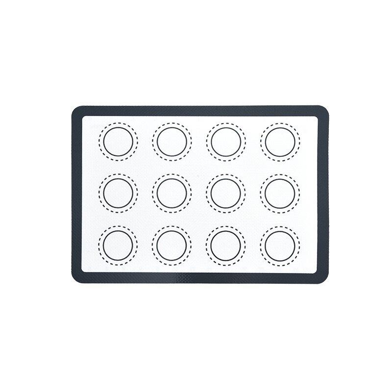 

1шт силиконовый коврик для выпечки с весами, роликовый коврик для замешивания теста, кондитерские инструменты, тесто для пиццы, антипригарный силиконовый коврик для кухни 30X21cm белый