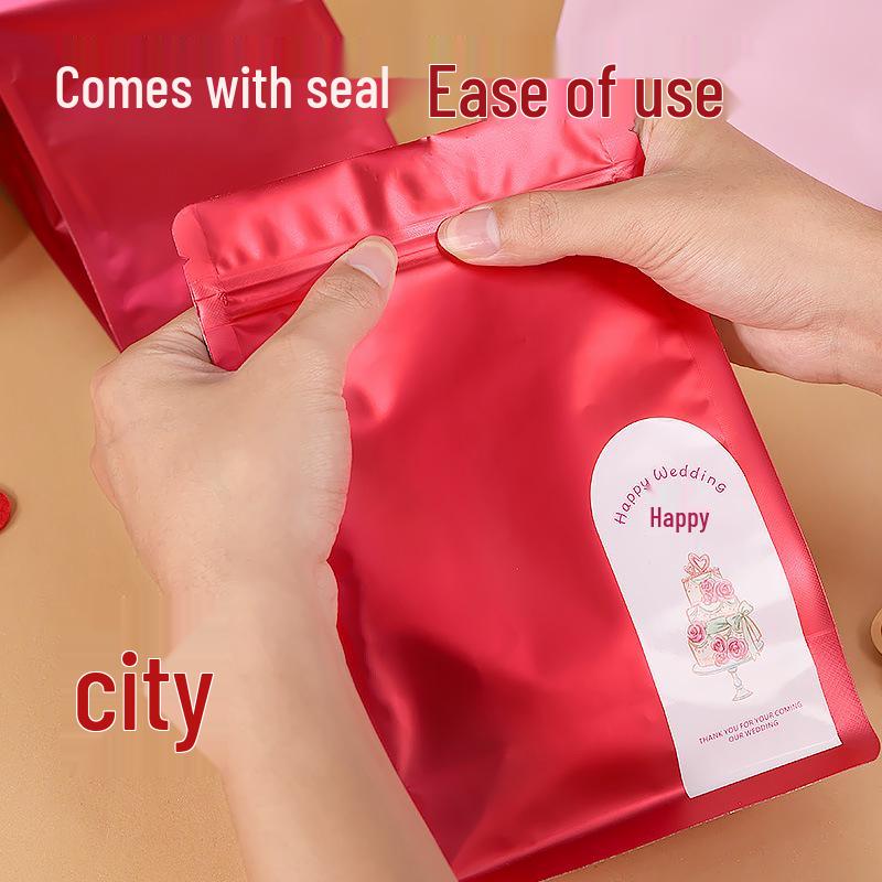 Self-Sealing Candy Bags for Weddings & Engagements with Matching Stickers & Cardstock