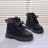 Children Warm Boots with Thick Fur Kids Short Boots Plush Comfortable  Winter Boys Girls Ankle Boots Soft Bottom Non-slip