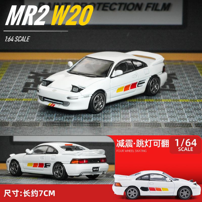 

1:64 Toyota MR2 W20 Sports Car Alloy Simulation Small-scale Car Model Miniature Toy Collection Decoration Gifts