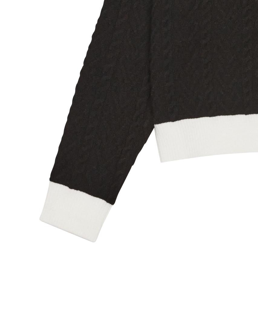 LUVISTRUE Ac Logo Collar Knit(Black)