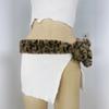 Stretchable Plush Waistband Leopard Print Belt with Flexible Sizing 70-110cm Fine Stitching for Work Casual Outfits