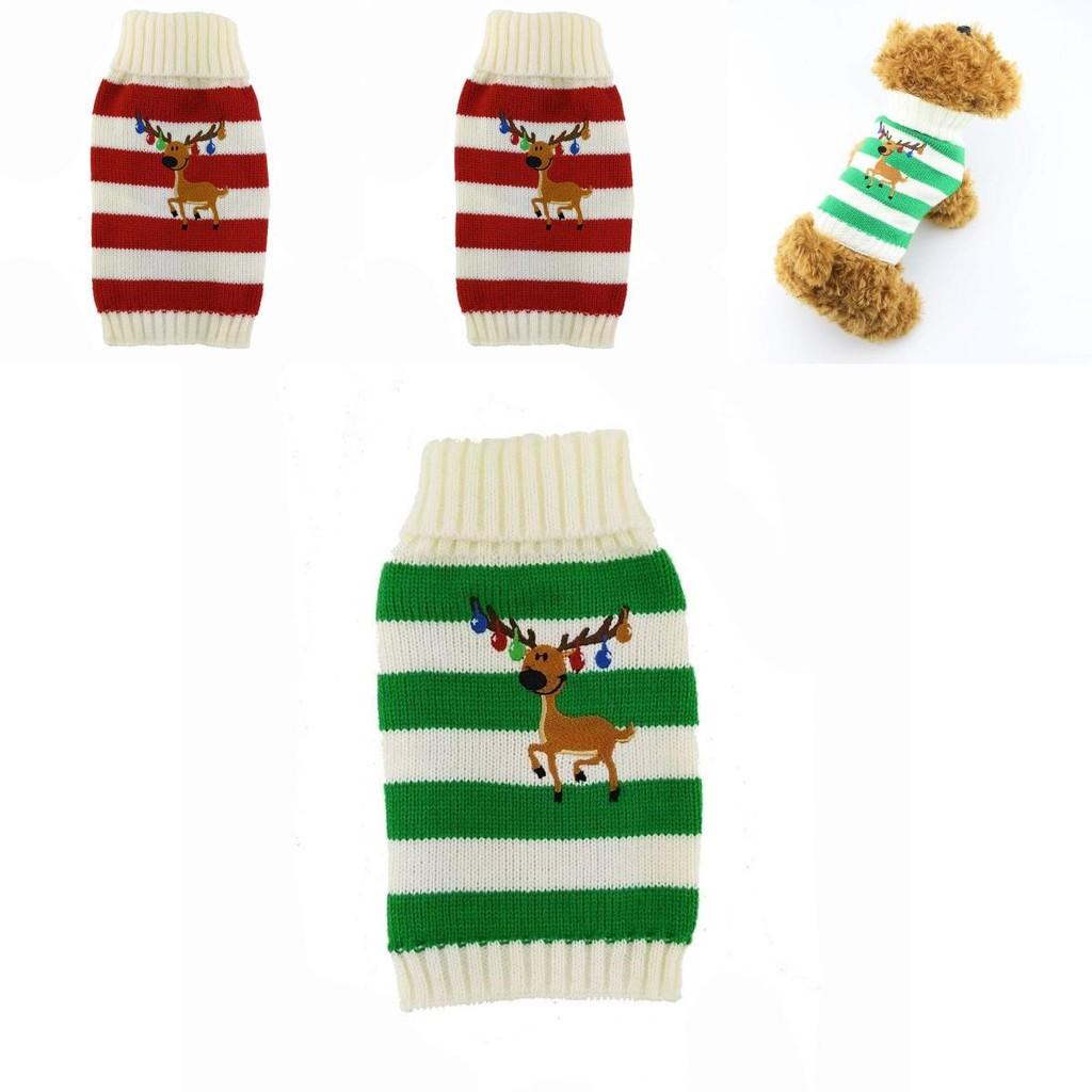 Pet Jumper With Wool Knit For Small Dogs During Christmas And New Year Celebrations