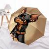 1PC Cute Dog Pet Puppy Umbrella Portable Folding Umbrella Iron Frame Hole Bone Structure Outdoor Home Umbrella A11