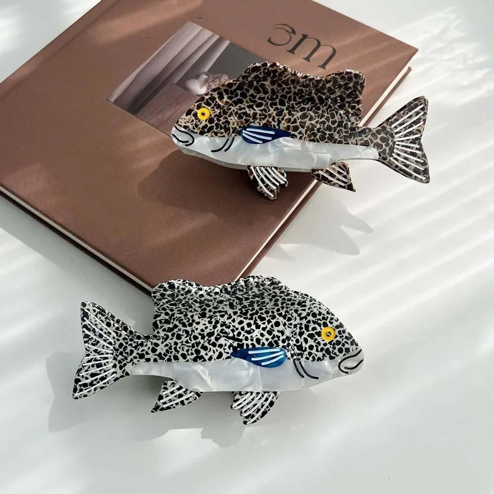 Sweet Sperm Whale Shark Clip Acetic Acid Animal Hair Clip Work Acetate Fish Hair Claw  Friends