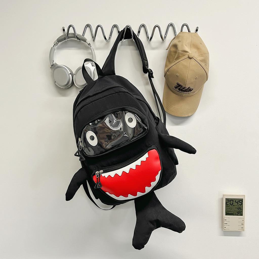 Schoolbag trendy brand personalized shark backpack couple cartoon funny doll cute backpack large capacity student schoolbag