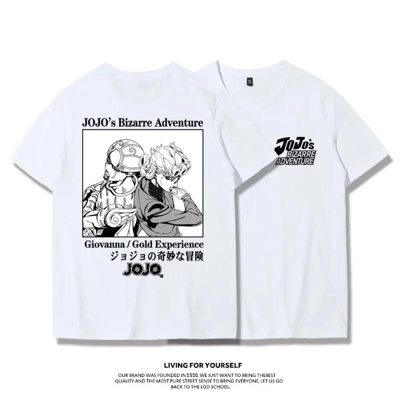 Módní Jojo Bizarre Adventure Tričko s krátkým rukávem Vaporwave Estetické tričko Jotaro Harajuku Y2k Tričko Oversized Muži Dámské Topy