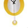 12 Inch Quiet Pendulum Wall Clock for Home Use, Non Ticking Office And Bedroom (Battery Powered)