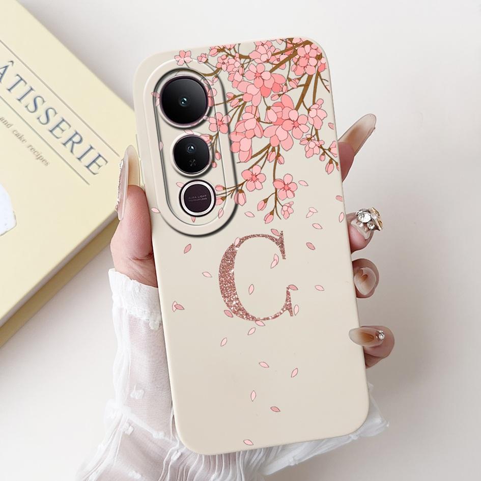 For Vivo V50 Lite Case 2025 Cute Crown Flower Letters Soft Silicone Matte Shockproof Cover For Vivo V50 V2427 V 50 V50Lite Funda