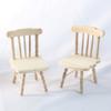 Natural Wood Doll House Furniture Unpainted Miniature Study Chair Desk Set For Creative Kids Pretend Play Customization