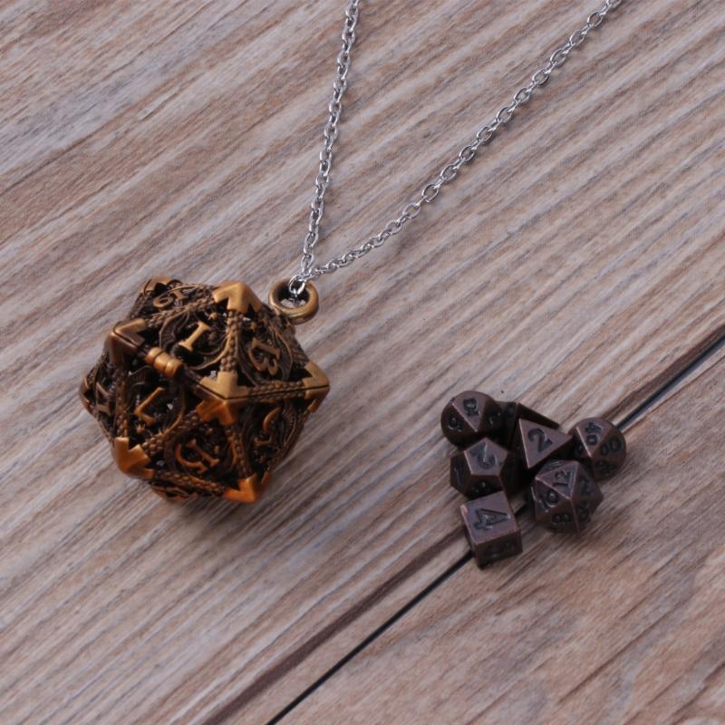 Hollow Dices Pendant Necklace for Women Adjustable Length Chain Jewelry Accessories