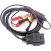 OBD2 Car Memory Saver 2 In 1, Vehicle ECU Emergency Power Supply Cable with Alligator Clip On 12V Car Battery Power Extension Socket
