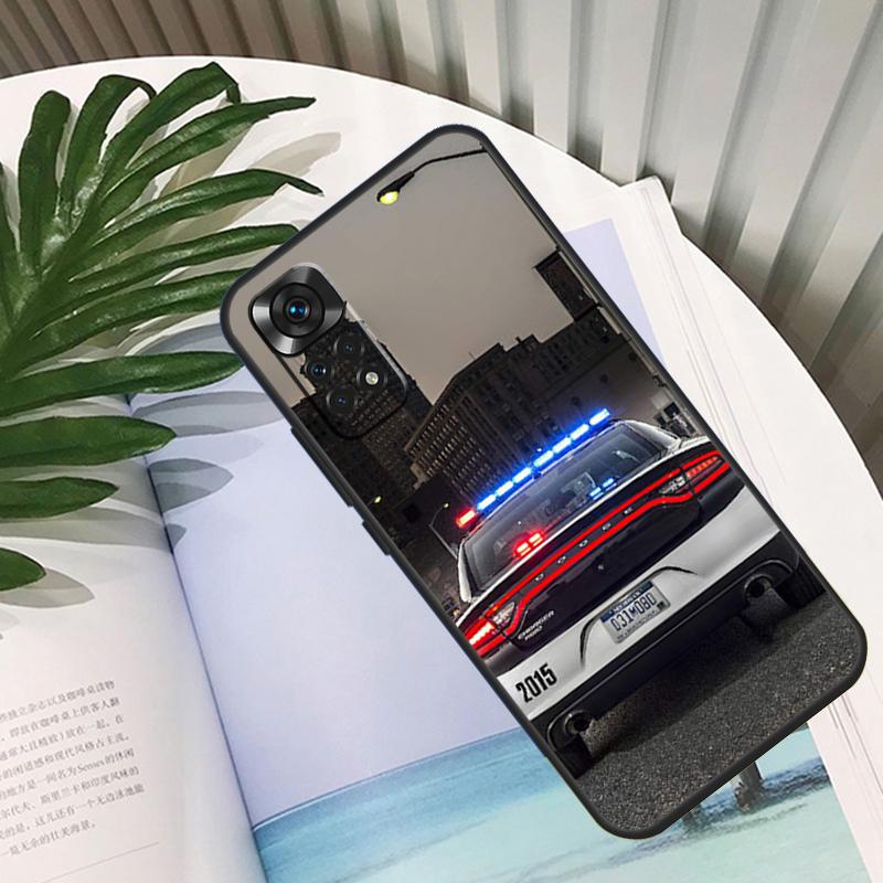 Police Car Funda For Xiaomi Redmi Note 14 13 10 11 12 15 Pro Plus Case For Redmi 15 13C 12C 10C 14C 15C