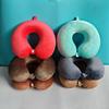 Four-sided Elastic U-shaped Pillow Memory Foam Travel Aircraft Neck Protection Pillow Elastic Super Soft U-shaped Pillow