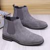 Leisure Walk Mens Ankle Boots Comfort Leather Chelsea Boots Hot-selling Male Business High Top Shoes Walking Botas Driving Shoes