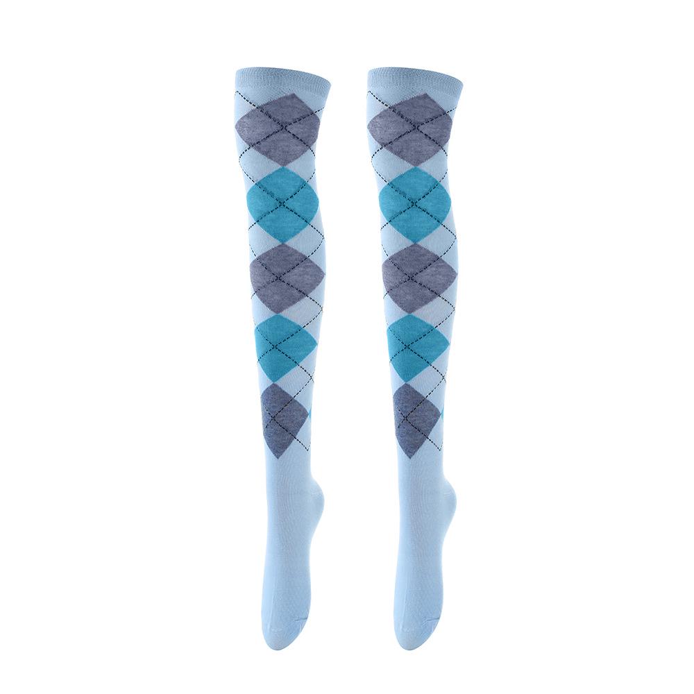 European & American Diamond Lattice Compression Leggings: High Elastic, Non-Snag, Slim Fit Cycling & Sports Socks