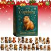 Capybara Christmas Advent Calendar with 24 2D Capybara Ornaments Advent Countdown Calendar for Christmas Tree Home Decoration