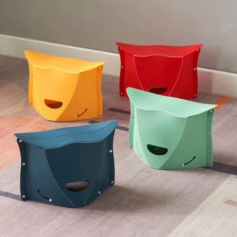 Portable Folding Plastic Travel Stool for Camping & Outdoor Use