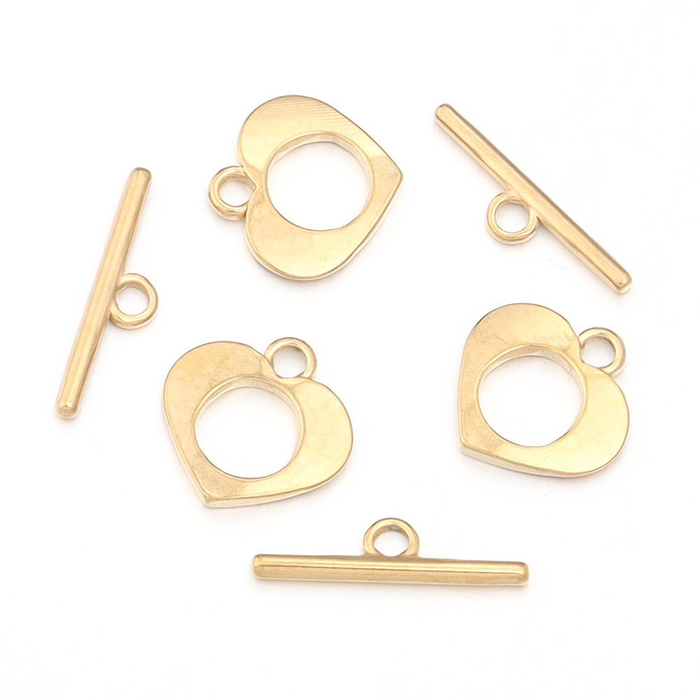 1 Set Stainless Steel OT Clasps Metal Toggle Clasps Wavy Buckle Connectors For Jewelry Making DIY Bracelets Necklace Accessories