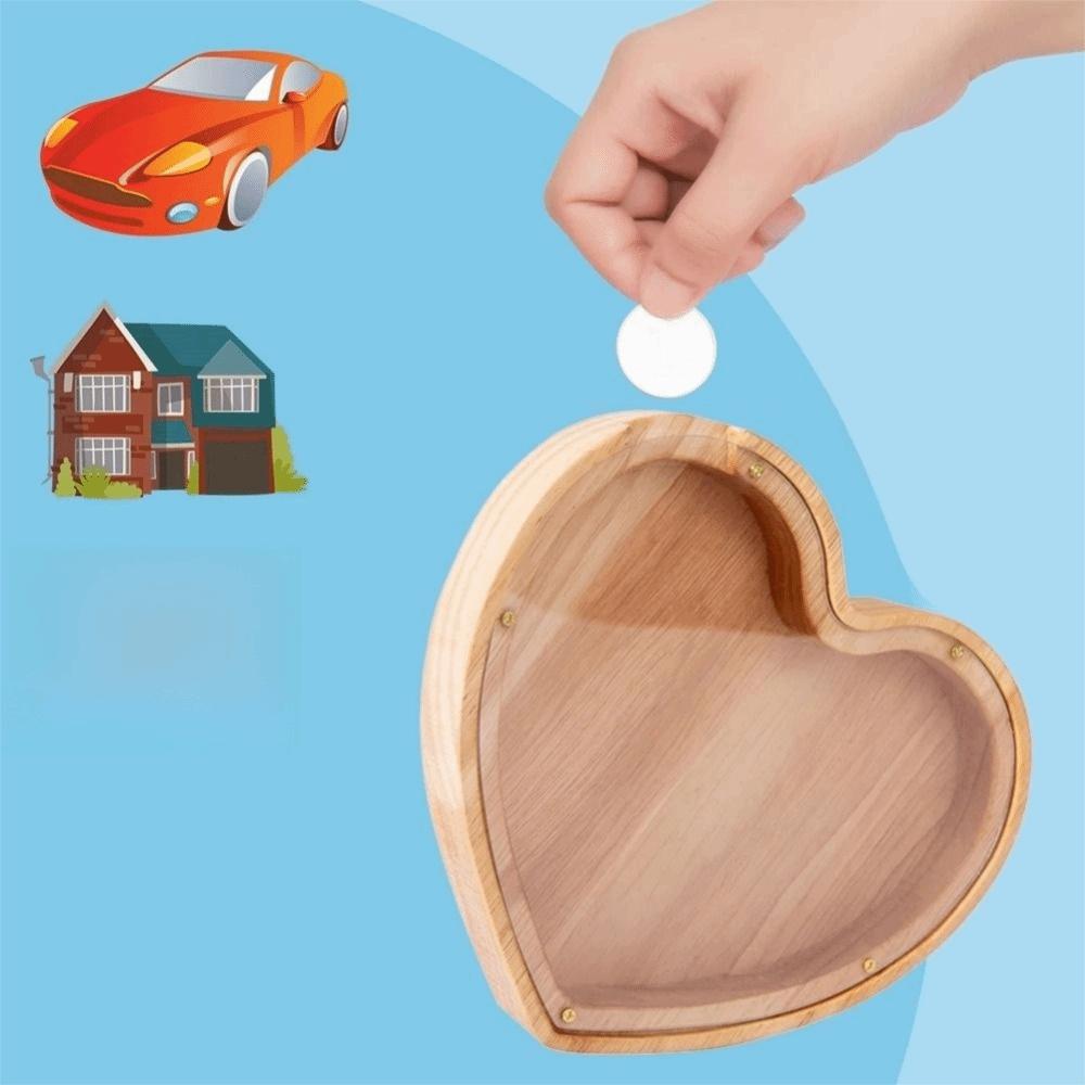 Unbreakable Coin Container Transparent Money Storage Jar Personalized Cash Saving Box Adults