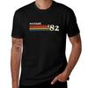 Vintage 82 Retro Stripes Tshirt Light Athletic Short Sleeve Tee Shirt Tshirt