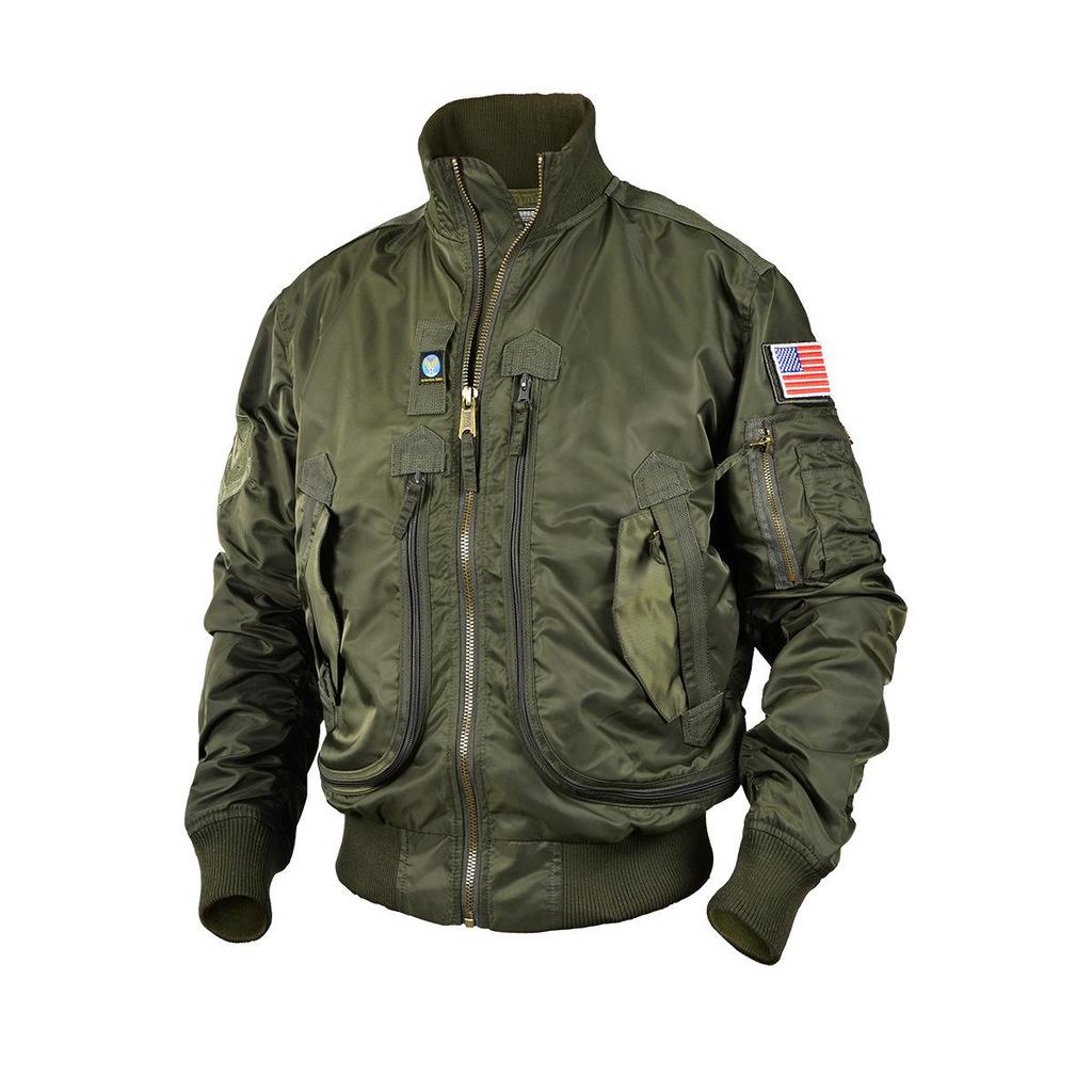 Giacca da Aviatore Uomo, Uniforme da Baseball dell'Aeronautica Militare Abbigliamento Autunnale da Uomo Casual Tendenza Giovani Uomo Giacca Militare con Colletto Alto Autunno e Inverno