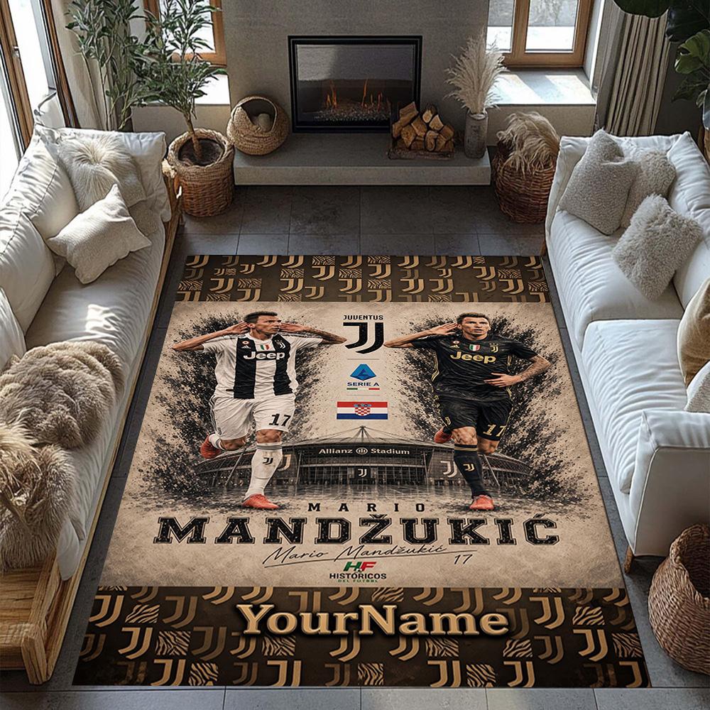 Juventus Customize Your Name Floor Rug Office Rug Design for Living Rooms Dormitory Study room Foyer Antislip Carpet Office home decor