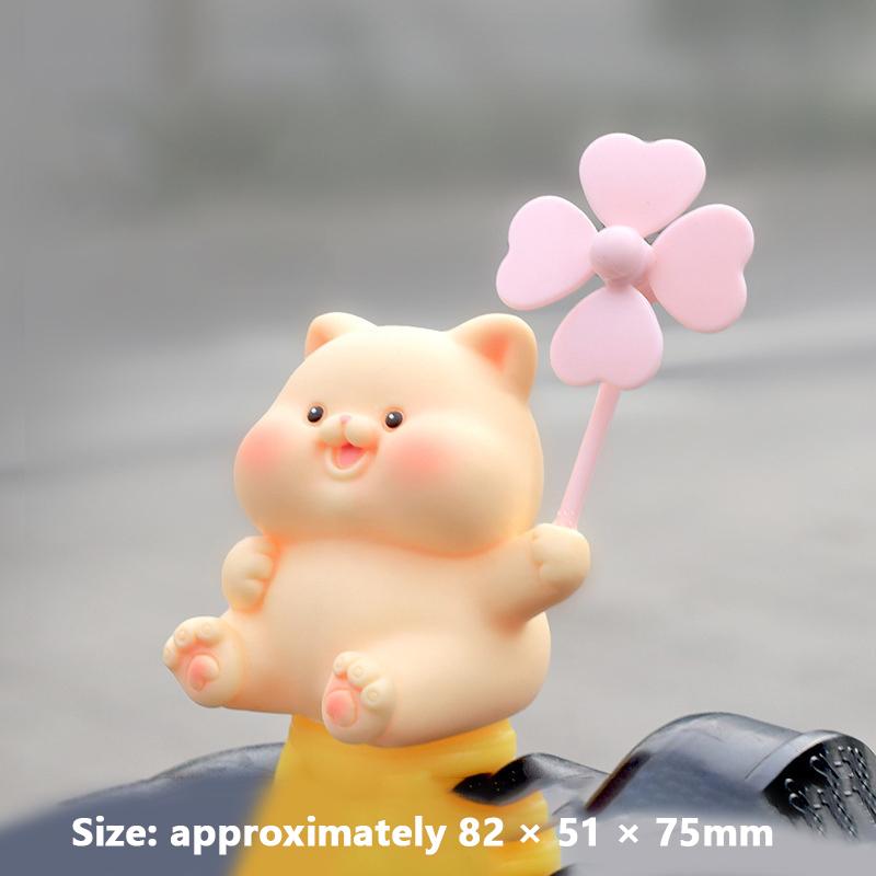 Wind Gebrochenes Fahrrad Niedliches Kleines Rosa Schwein Propeller Windbrechendes Kaninchen Rennrad Motorhelm Fahren Radfahren Dekoration