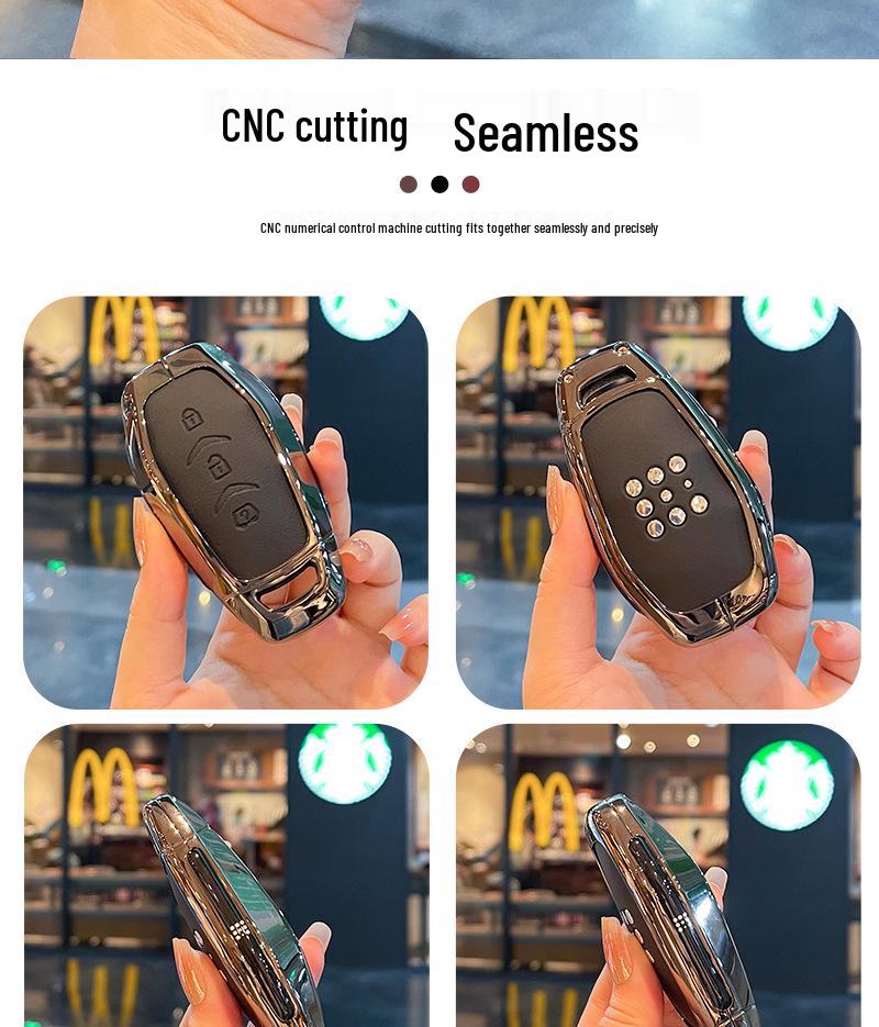 Blue Electric E5plus Key Case for Dongfeng Seres E5 Plug-in Hybrid DE-i Car Key Shell