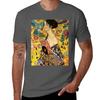 Lady With Fan By Gustav Klimt Tshirt Halloween Casual Tshirt