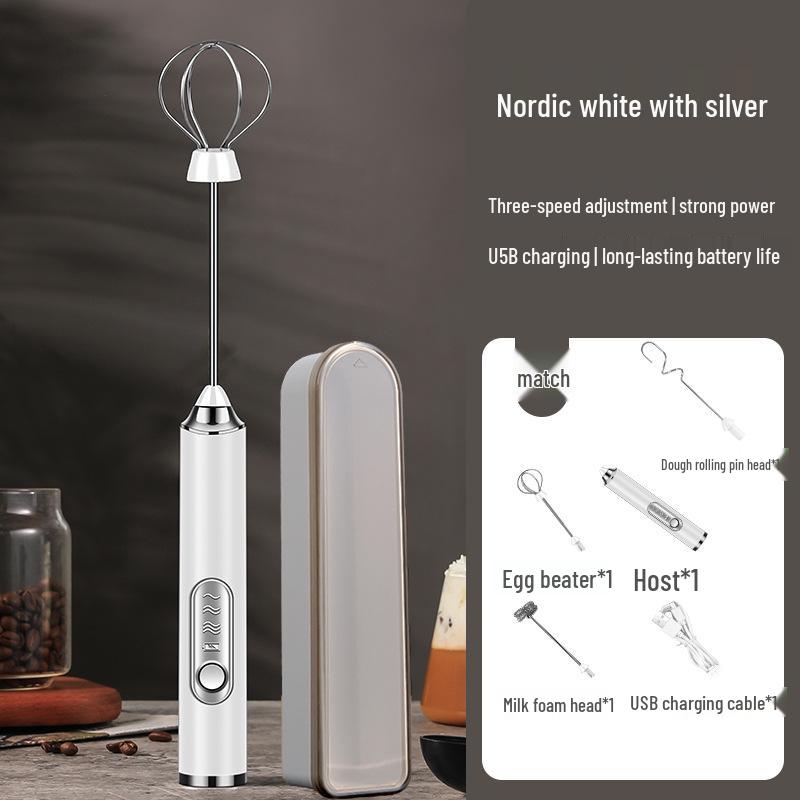 Electric Milk Frother & Mini Mixer for Protein Shakes and Coffee Foam