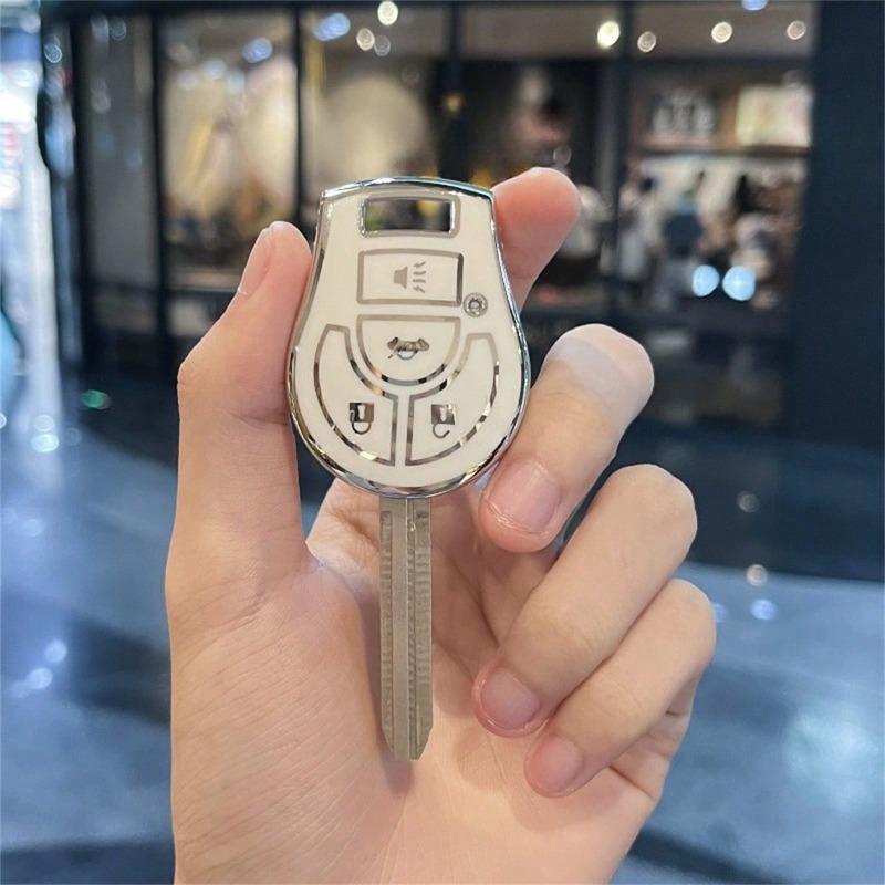 1 szt. Miękkie etui na kluczyk samochodowy z TPU, pasujące do Nissan Note Micra Juke Pathfinder Sylphy Hennessey Marche Livina, chroni przed zarysowaniami i uszkodzeniami