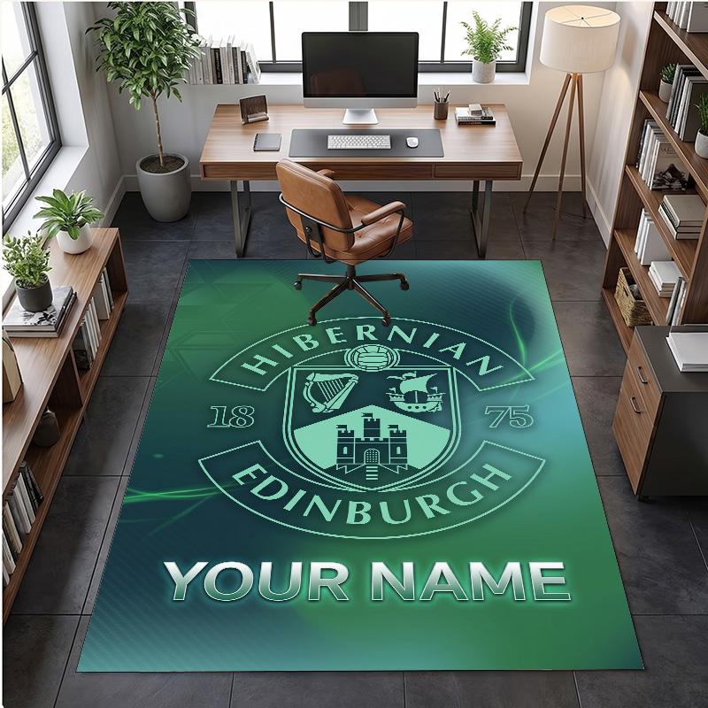 Crystal Velvet Rug Hibernian FC Print Custom Name Text Floor Mat Home Decor