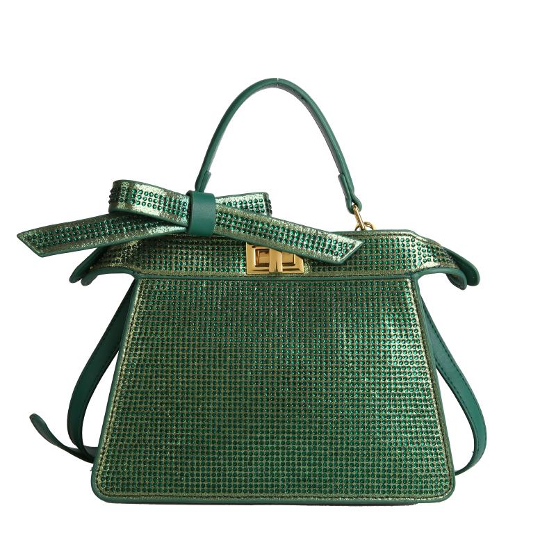 European and American New Diamond-encrusted Handbag Fashionable Retro Full Diamond Shoulder Messenger Chain Women's Bag