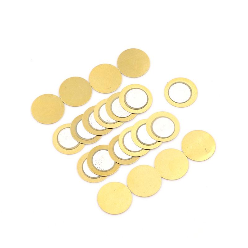 20Pcs 15Mm Piezo Elements Sounder Sensor Trigger Drum Disc Copper